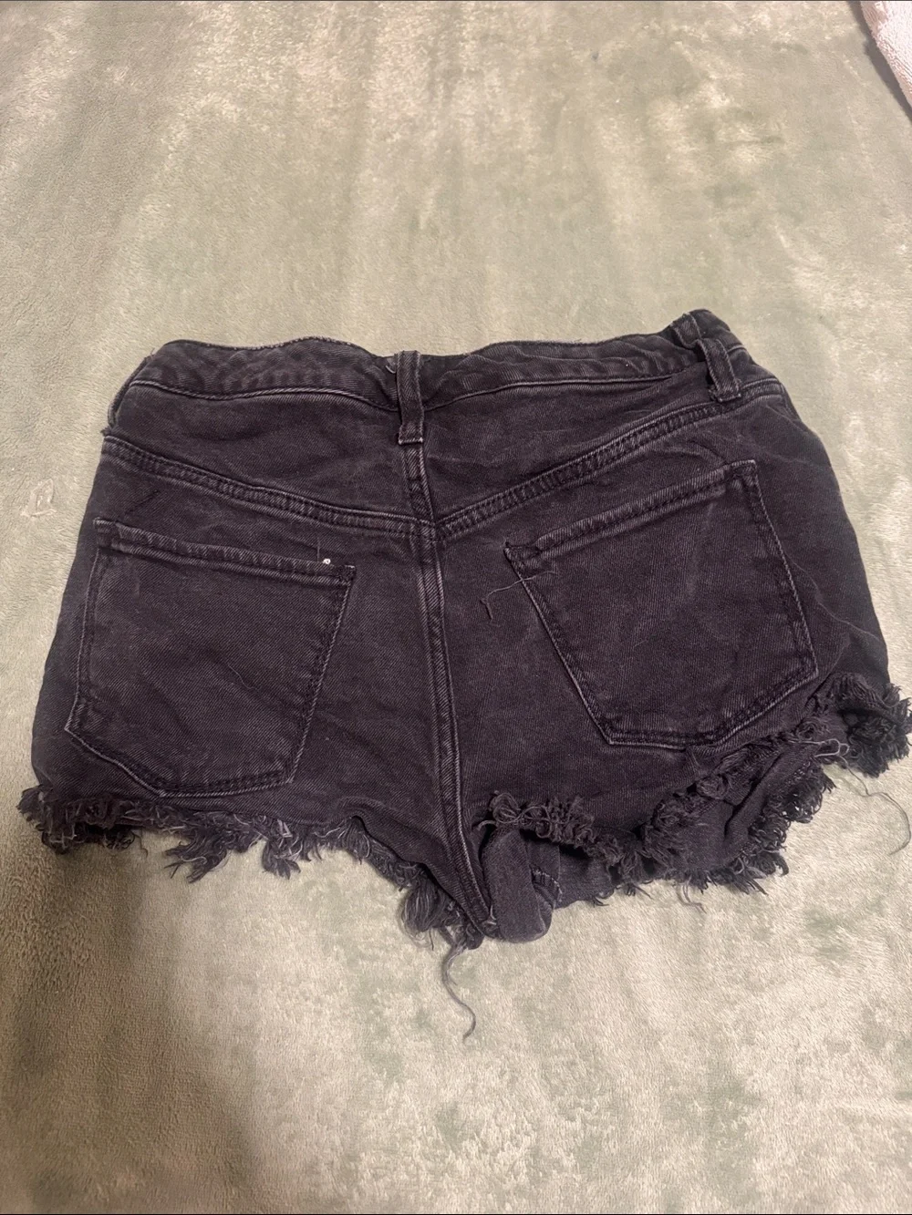Mossimo Supply Co. || Black Distressed High-Rise Denim Shorts (6/28)